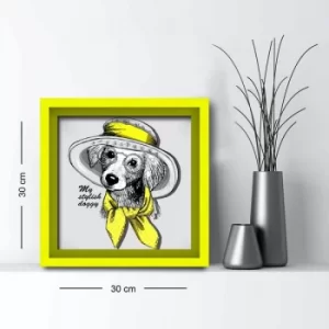 Image of 3030AHS-034 Multicolor Decorative Framed MDF Painting