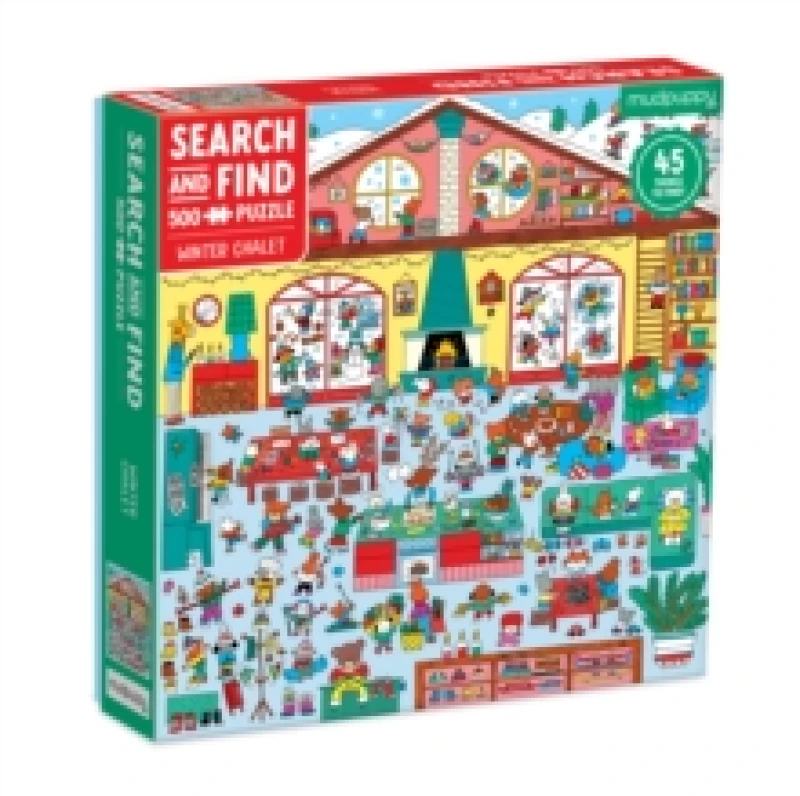 Image of Winter Chalet 500 piece Search & Find Puzzle Jigsaw