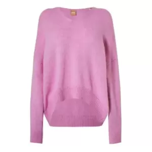 Image of Boss Fondianan V Knit Jumper - Pink