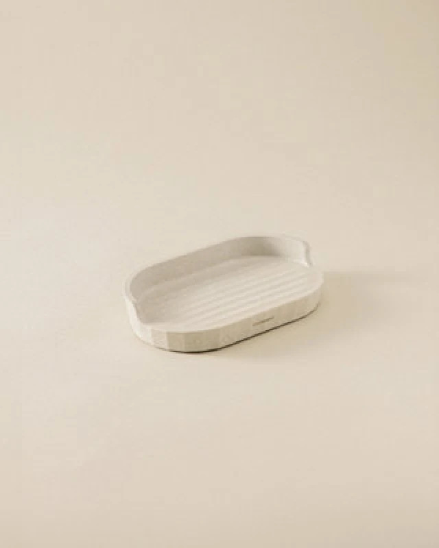 Image of Cosmic Shower 'Soap Dish' Metal made with Screws & White Finish White