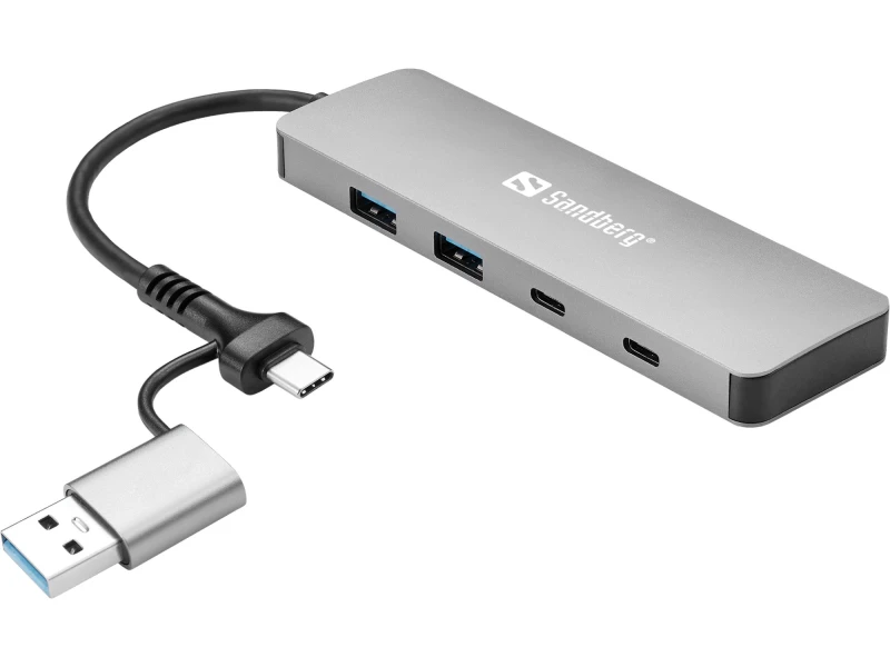 Image of Sandberg USB-C/A to 2xUSB-A+2xUSB-C Hub