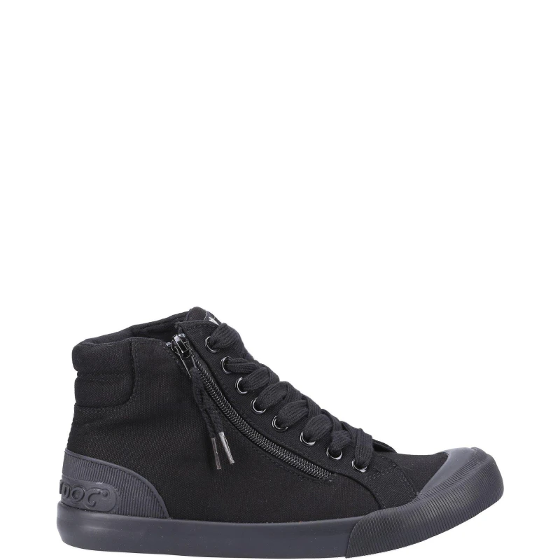 Image of Rocket Dog Jazzin Hi 12A Canvas Shoes Black female 8 (41)