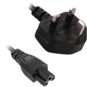 Image of V7 Black Power Cable IEC-C5 to UK Type G 2m 6.6ft