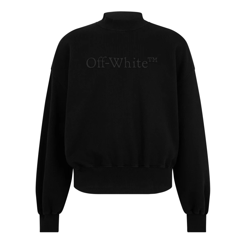 Image of Off-White Off-White Men Bookish Laund Boxy Fit Black Sweatshirt Size: Small Black S Male 8051594286174
