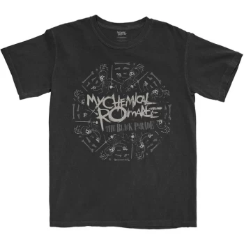 Image of My Chemical Romance - Circle March Unisex Medium T-Shirt - Black