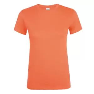 Image of SOLS Womens/Ladies Regent Short Sleeve T-Shirt (S) (Apricot)
