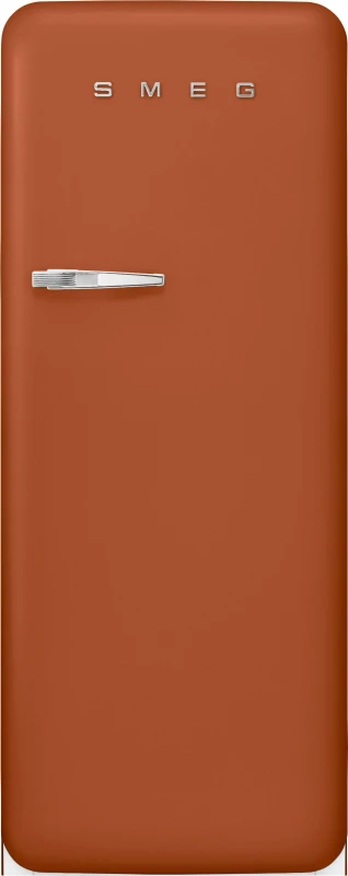 Image of Smeg 50s Style Retro Right Hand Hinge FAB28RDRU6 153cm Small Fridge with Ice Box - Rust - C Rated