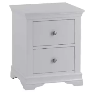 Image of Sierra Sewla 2 Drawer Large Bedside Table - Grey