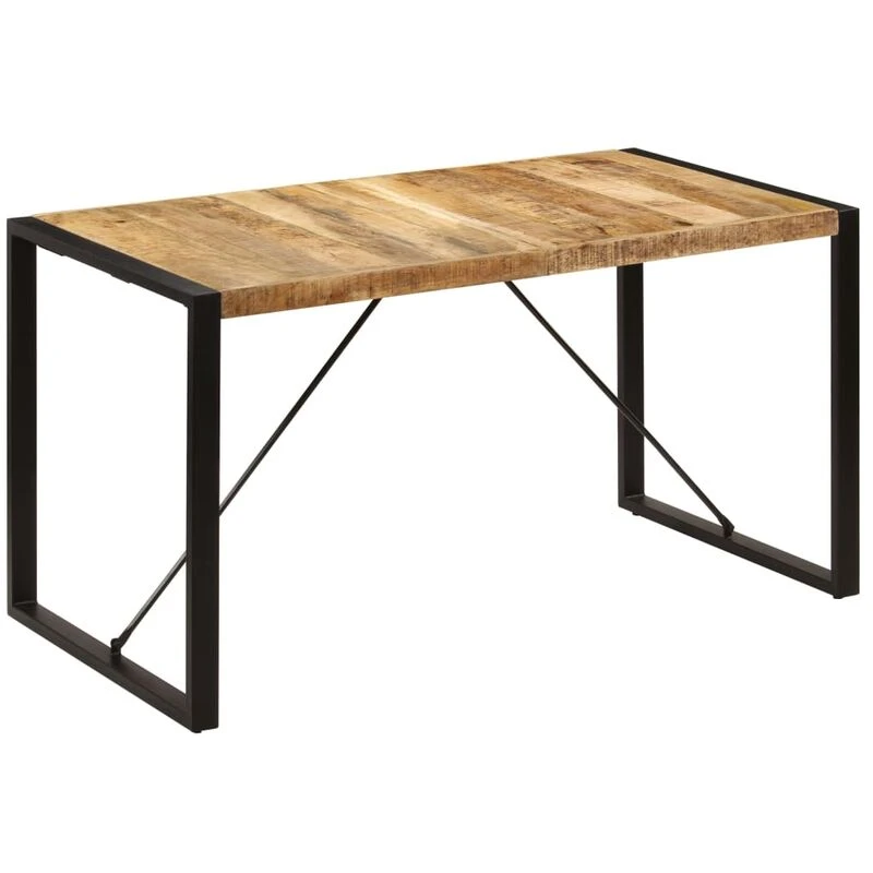 Image of vidaXL Solid Mango Wood Dining Table 140cm Kitchen Office Dinner Furniture