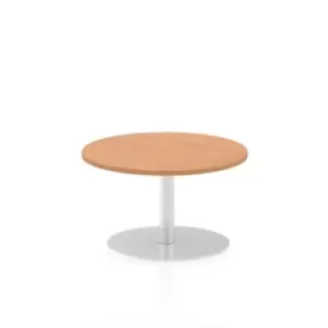 Image of Italia Poseur Table Round 600 Top 475 High Oak