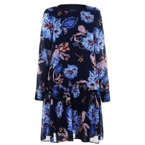 Image of Gant Marine Paisley Chiffon Dress - 449 PersianBlue