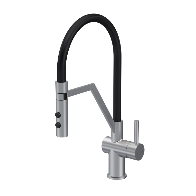 Image of Balterley Kitchen Mono Mixer Tap with 1 Lever Handle Brushed Nickel 436mm Metallics unisex