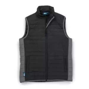 Image of Tough Grit 2-Tone Body Warmer Black / Charcoal - M