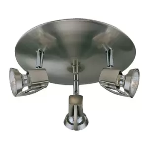 Image of Arco 3-Light Ceiling Spotlight Plate Matt Nickel