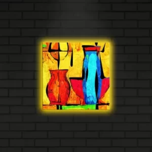 Image of 2828DACT-4 Multicolor Decorative LED Lighted Canvas Painting