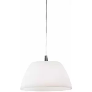 Image of Kolarz Lighting - Kolarz MALMO - Lifestyle Glass Cylindrical Pendant Light Brushed Nickel, 1x E27