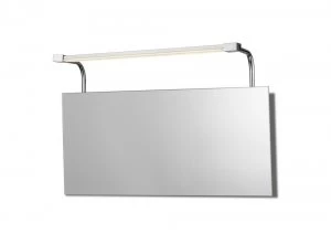 Image of Wall Lamp 6W LED Chrome IP44 4000K, 420lm, Silver, Frosted Acrylic, Polished Chrome