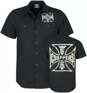 Image of West Coast Choppers Distressed OG logo Short-sleeved Shirt black