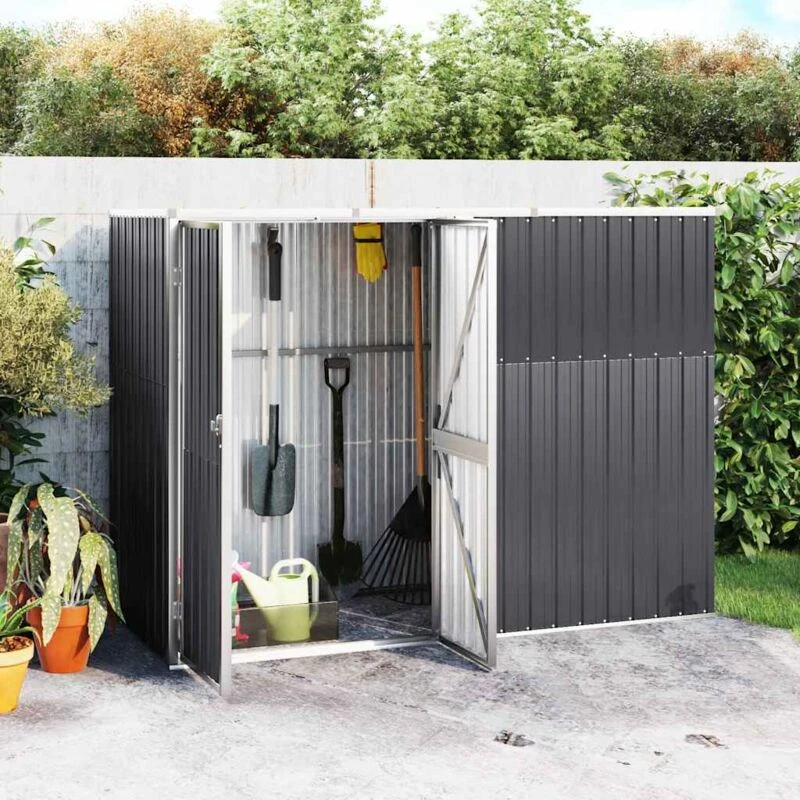 Image of vidaXL Garden Tool Shed Anthracite 225x89x161cm, Grey 316215