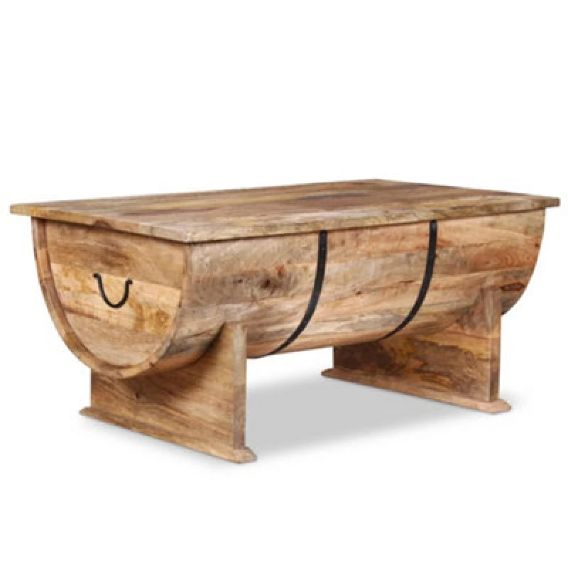 Image of vidaXL Solid Mango Wood Coffee Table 88x50x40cm Accent Table Room Furniture