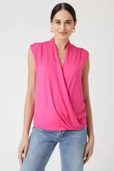 Image of Jersey Sleeveless Wrap Top