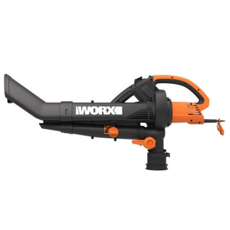 Image of Worx 3000W Corded Electric Leaf Blower, Vacuum & Mulcher, 10M Cable, 335 Km/h, 45L Collection Bag Wg505E