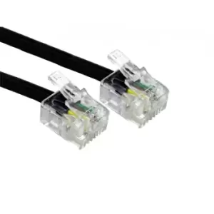 Image of Cables Direct 3m RJ-11 to RJ-11 Modem Cable in Black