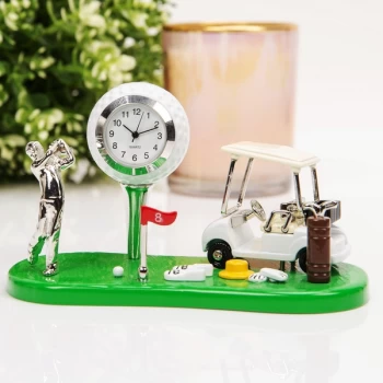 Image of WILLIAM WIDDOP Miniature Clock - Golf
