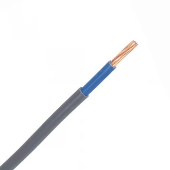 Image of Zexum Grey 10mm 65A Blue Meter Tails 6181Y Round PVC/PVC Harmonised Cable - 1 Meter