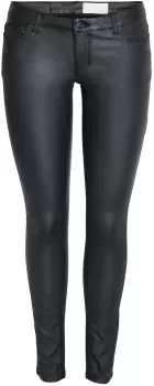 Image of Noisy May Allie low waist skinny coated Black jeans Jeans black