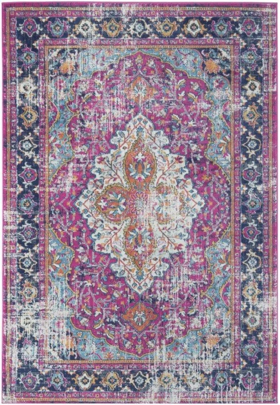 Image of THE RUGS Marrakech Pink Large Area Rug & Runner Living Room 430 Size: 120cm x 170cm Multicolor Unisex 120cm x 170 cm