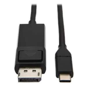 Image of Tripp Lite U444-003-DP-BE USB-C to DisplayPort Adapter Cable (M/M) 4K 60 Hz HDR Locking DP Connector 3 ft. (0.9 m)