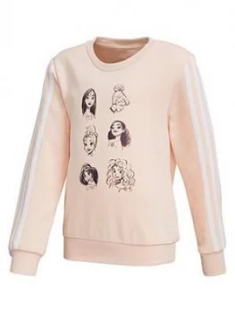 Image of Boys, adidas Girls Disney Crew Neck Top - Pink, Size 9-10 Years