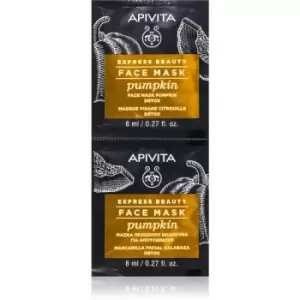 Image of Apivita Express Beauty Pumpkin detoxifying skin mask 2 x 8 ml