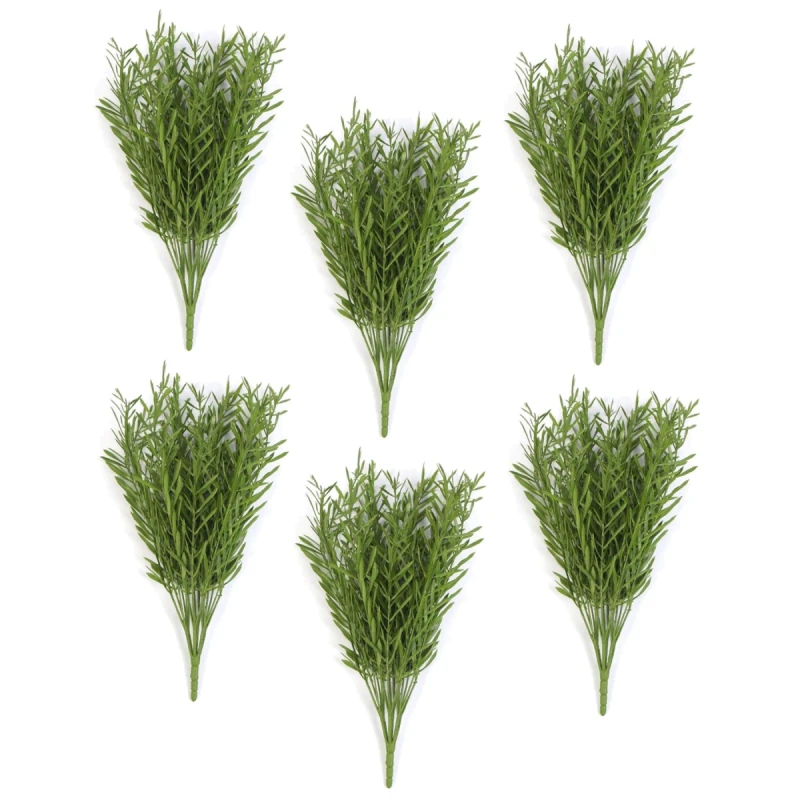 Image of N/A Pack of 6 x 40cm Fire Resistant Artificial Foliage Grass Stem
