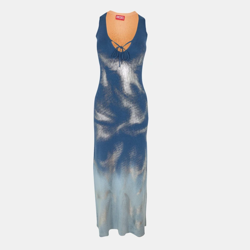 Image of Diesel Womens Idelle Knitted Stretch Jumper Dress Faded Denim female 6