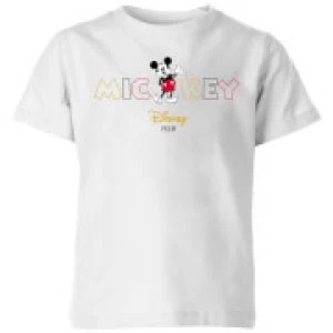 Image of Disney Mickey Mouse Disney Wording Kids T-Shirt - White - 3-4 Years