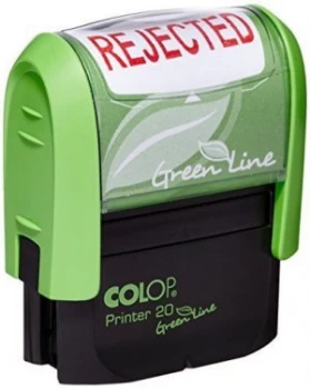 Image of Colop Word Stamp Green Line Rejected