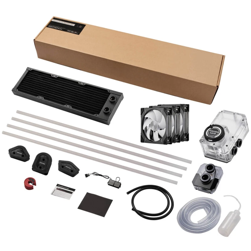 Image of Phanteks Phanteks EZ-Fit 360 D30-Kit Processor Liquid cooling kit 12cm Black, Transparent 10 pc(s) PH-GEF_KIT360-D30_DBK