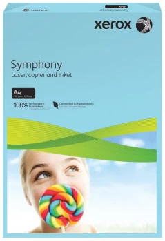 Image of Xerox Symphony Medium Tints Mid Blue Ream A4 Paper 80gsm 003R93968