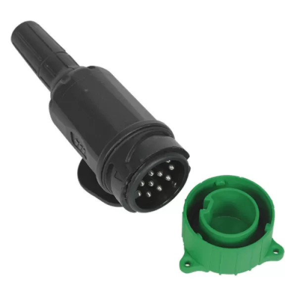 Image of Genuine SEALEY TB53 Towing Plug 13-Pin Euro Plastic 12V