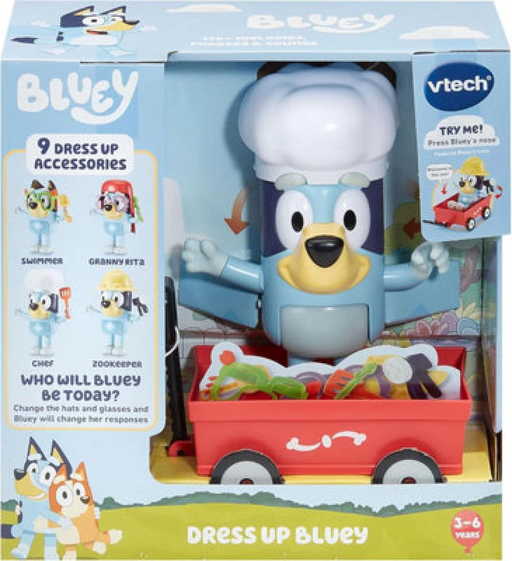 Image of Vtech Dress Up Bluey Official Character Interactive Kid's Toy