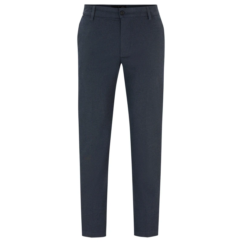 Image of Boss Mens P Kane Straight Leg Trousers Dark Blue male 30W R