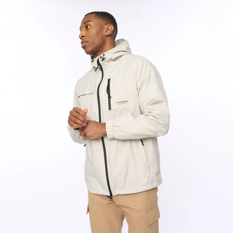 Image of Crosshatch Crosshatch Men Utilate Jacket in Light Stone Size: Small Light Stone S Male 5059294656009