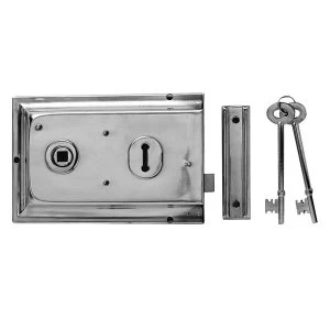 Image of Yale Locks P334 Rim Lock Black Finish 156 x 104mm Visi