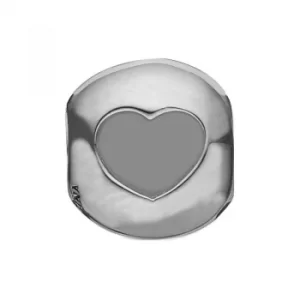 Image of Ladies Christina Sterling Silver Open your Heart Bead Charm