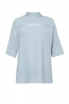 Image of French Connection Lois Mozart High Neck Jumper Blue