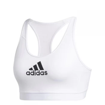 Image of adidas Don't Rest Logo Bra - White/Black