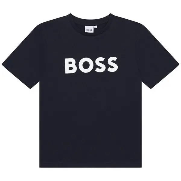Image of Boss Boss Large Logo T-Shirt Juniors - Blue 5 - 6 Years
