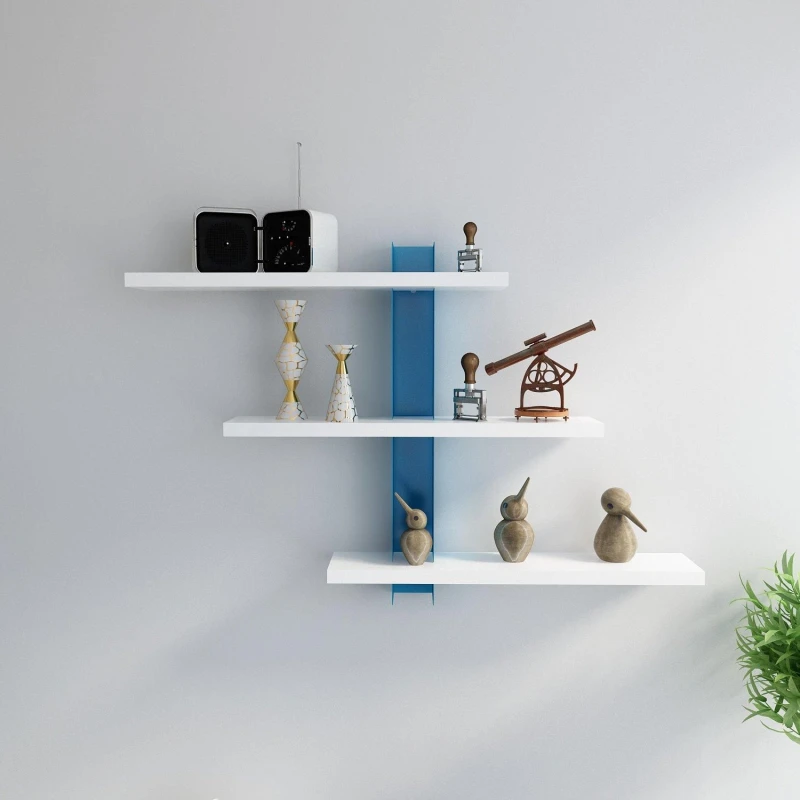 Image of Decorotika Mita Wall Shelf Wal Mounted Shelf Unit Bright Blue